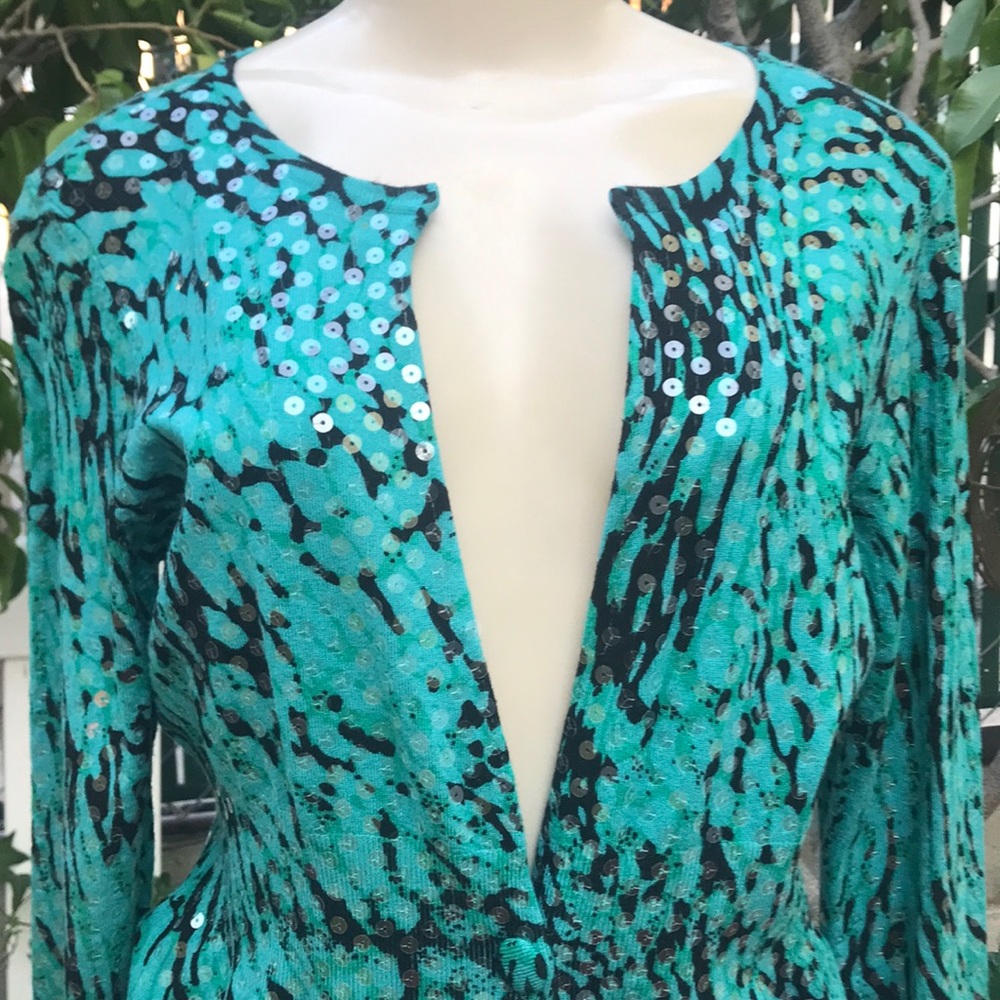 I-N-C Cardigan with sequins - Picture 2 of 11